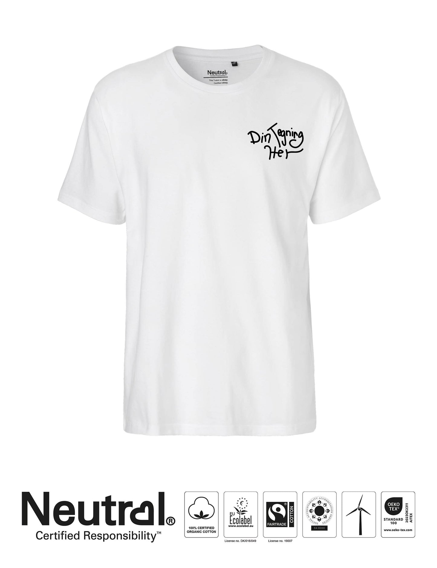Unisex T-shirt m. broderi